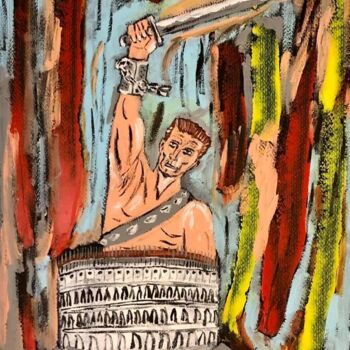 Pintura intitulada "Spartacus" por Mario Pratesi, Obras de arte originais, Óleo