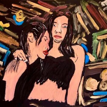 Pintura intitulada "Bangkok girls" por Mario Pratesi, Obras de arte originais, Óleo