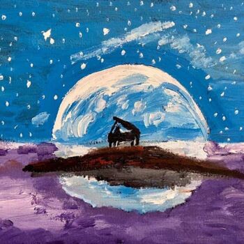 Ζωγραφική με τίτλο "Clair de lune" από Mario Pratesi, Αυθεντικά έργα τέχνης, Λάδι