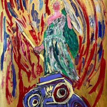 Peinture intitulée "Athena" par Mario Pratesi, Œuvre d'art originale, Huile