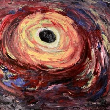 Pittura intitolato "Il buco nero" da Mario Pratesi, Opera d'arte originale, Olio