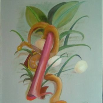 Peinture intitulée "Serpentiform" par Mario Sanna, Œuvre d'art originale, Huile