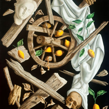 Painting titled "Phaeton" by Mario Sépulcre, Original Artwork, Oil