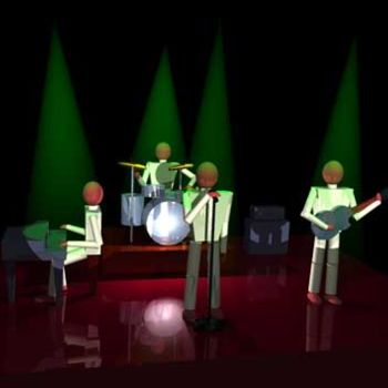 Digital Arts titled "The Band 3 - von Ma…" by Mario Strack, Original Artwork, 3D Modeling