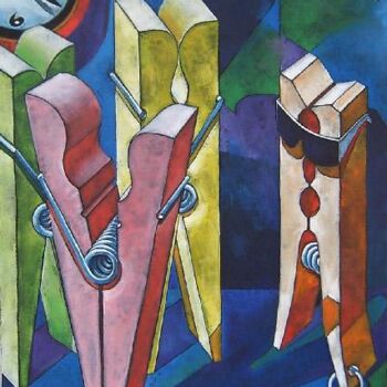 Pintura titulada "Il rimprovero" por Mario Venza, Obra de arte original, Acrílico Montado en Bastidor de camilla de madera