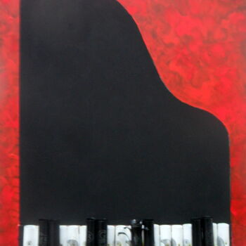 拼贴 标题为“il piano   forte” 由Mario Venza, 原创艺术品, 拼贴