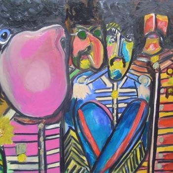 Painting titled "SARGENT PEPPERS" by Mário Brazil, Original Artwork, Oil