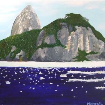 Картина под названием "Enseada de Botafogo" - Mário Brazil, Подлинное произведение искусства