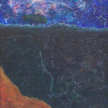 Pittura intitolato "Murgia Notturna" da Mario Gramegna, Opera d'arte originale