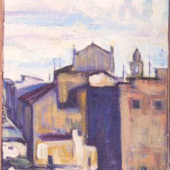 Pittura intitolato "Paesaggio Di Gravina" da Mario Gramegna, Opera d'arte originale