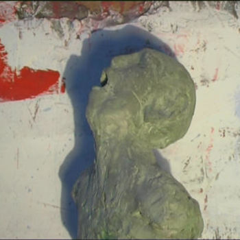 Escultura titulada "testa d uomo" por Mario Jerone, Obra de arte original