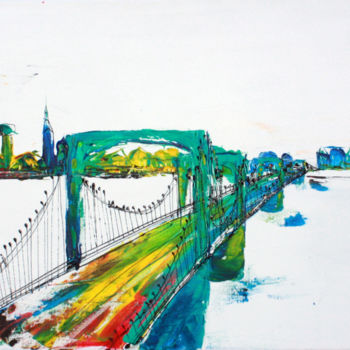 Pintura intitulada "RAINBOW BRIDGE" por Marion Capdevila, Obras de arte originais, Acrílico