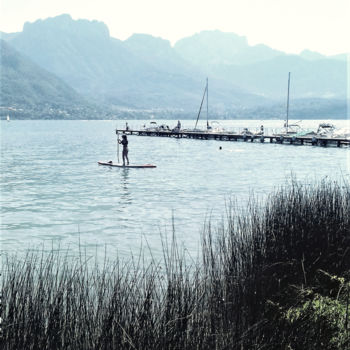 Fotografia intitulada "Paddle sur lac d'An…" por Marion Kormann, Obras de arte originais, Fotografia digital