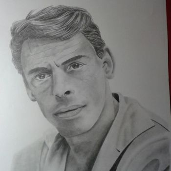 Drawing titled "Jacques Brel" by M'Art'Ion, Original Artwork