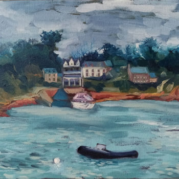 Malerei mit dem Titel "141- île de Bréhat" von Marion Moreau, Original-Kunstwerk, Öl