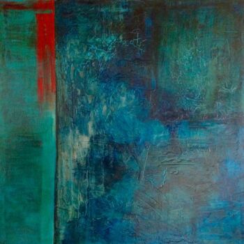 Painting titled "Eaux Turquoise" by Marion Moulin, Original Artwork, Other