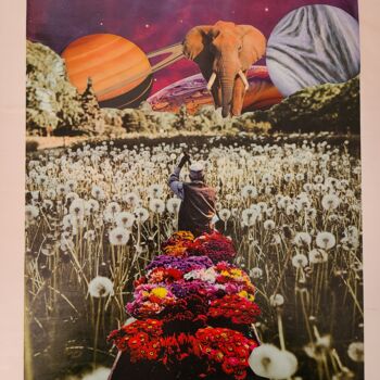 Collages getiteld "Prendre le large" door Marion Revoyre, Origineel Kunstwerk, Collages