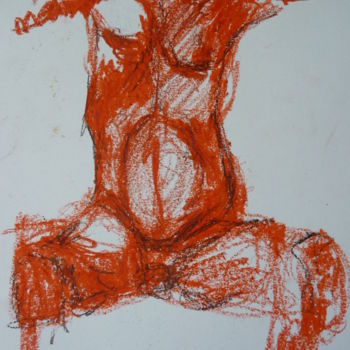 Drawing titled "rouge 3.jpg" by Marion Rt, Original Artwork, Pastel