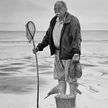 Dessin intitulée "Retour de pêche" par Marion Roy, Œuvre d'art originale, Graphite