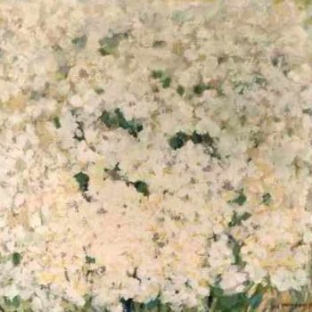 Pintura intitulada "witte weide" por Marion Baars, Obras de arte originais