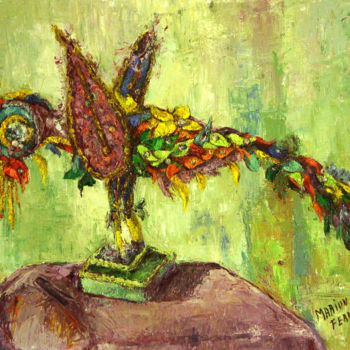 Painting titled "Fantasybird" by Michelangelo Verso, Original Artwork, Oil