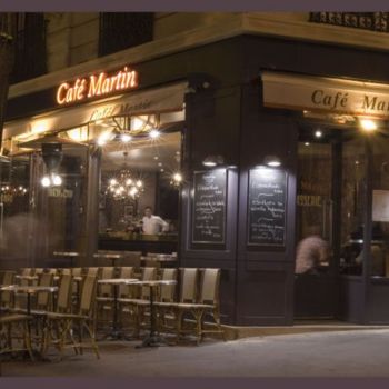 Fotografie getiteld "Café Martin" door Marion Roux, Origineel Kunstwerk