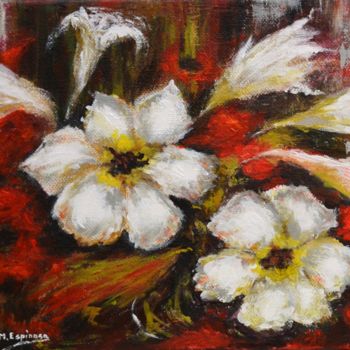 Painting titled "Flores 2" by Marisa Espinosa García, Original Artwork