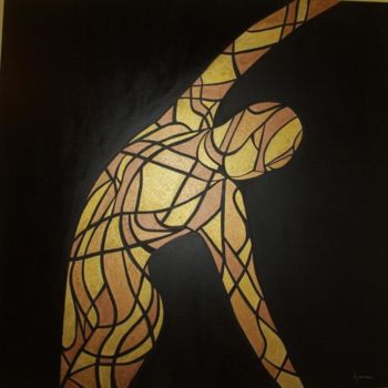 Painting titled "Golden Dance" by Marisa Jamaica, Original Artwork