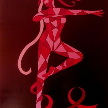 Malerei mit dem Titel "Pink Dance" von Marisa Jamaica, Original-Kunstwerk