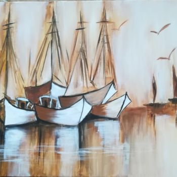 Painting titled "ambiance-sepia.jpg" by Marischa, Original Artwork, Acrylic