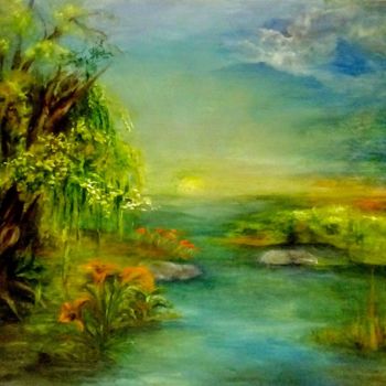 Malerei mit dem Titel "land picture" von Mariska, Original-Kunstwerk