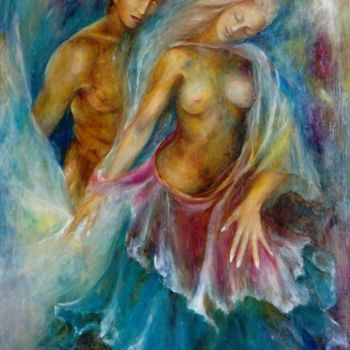 Картина под названием "Dancers" - Mariska, Подлинное произведение искусства