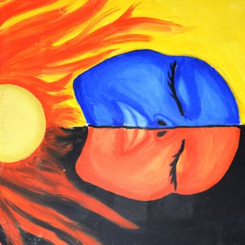 Peinture intitulée "il bene e il male" par Marisol Bocaranda, Œuvre d'art originale, Huile