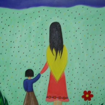 Pintura titulada "Maternidad I" por Marisol Pita, Obra de arte original, Oleo