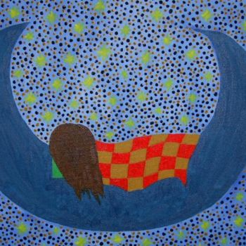Pintura intitulada "Suelo en la luna" por Marisol Pita, Obras de arte originais, Óleo