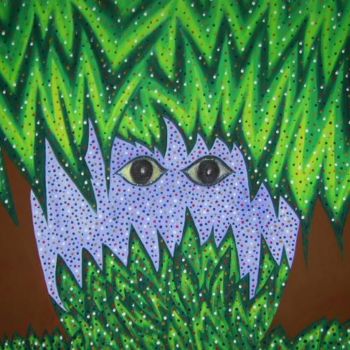 Pintura titulada "Los ojos del bosque" por Marisol Pita, Obra de arte original, Oleo