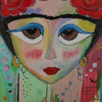 Painting titled "Frida Kahlo" by Marisol Sá, Original Artwork