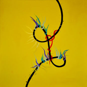 Peinture intitulée "Manipura terzo chak…" par Maristella Gulisano, Œuvre d'art originale, Acrylique