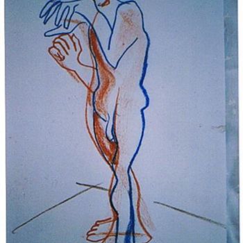 Drawing titled "Dane with big hand" by Prema (Risto), Original Artwork