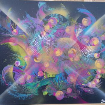Peinture intitulée "Immersion colorée" par Maritza Millasseau, Œuvre d'art originale, Acrylique