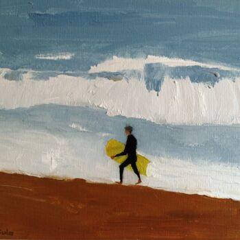 Painting titled "Surfer" by Mariusz Makula, Original Artwork, Oil