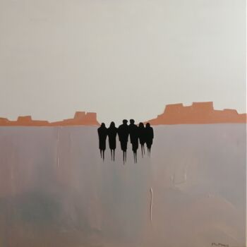 Painting titled "Desert" by Mariusz Makula, Original Artwork, Oil