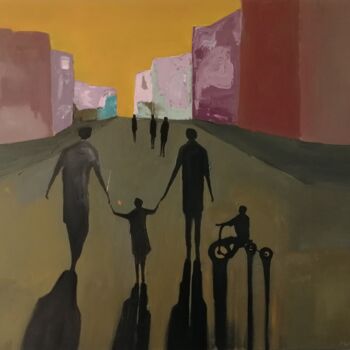 Malerei mit dem Titel "We are family" von Mariusz Makula, Original-Kunstwerk, Öl