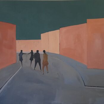 Pittura intitolato "Walking in Memphis" da Mariusz Makula, Opera d'arte originale, Olio