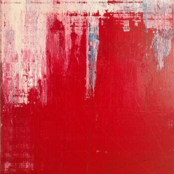 Malarstwo zatytułowany „Red Lava” autorstwa Mariusz Makula, Oryginalna praca, Olej