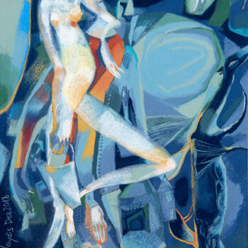 Malerei mit dem Titel "Erwartungen" von Mariya Naydis, Original-Kunstwerk, Pastell