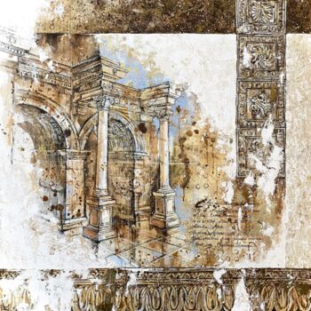 Schilderij getiteld "Hadrian's Gate" door Mariya Volynskih, Origineel Kunstwerk, Acryl