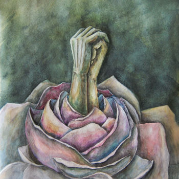 Картина под названием "My hope" - Mariya Markina, Подлинное произведение искусства, Акварель