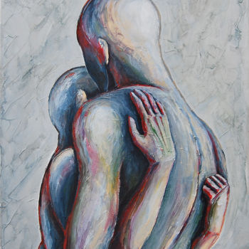 Malarstwo zatytułowany „Tenderness” autorstwa Mariya Markina, Oryginalna praca, Olej