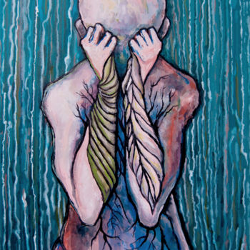 Картина под названием "Despair" - Mariya Markina, Подлинное произведение искусства, Масло